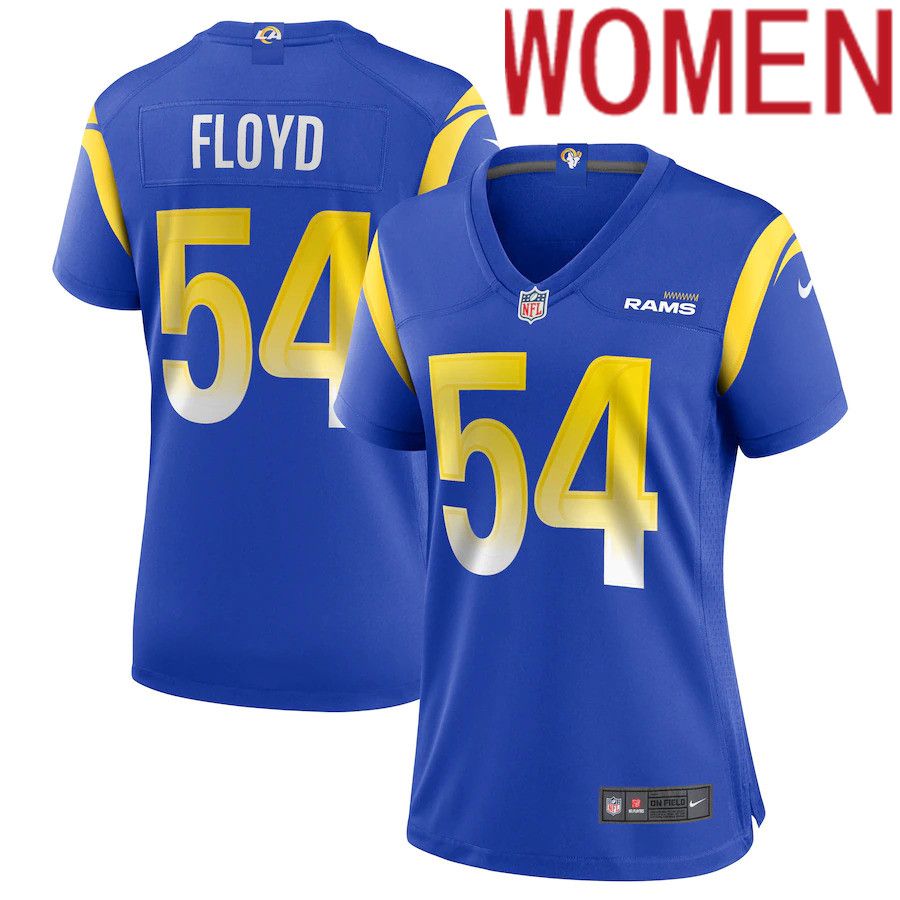 Women Los Angeles Rams #54 Leonard Floyd Nike Royal Game NFL Jersey->women nfl jersey->Women Jersey